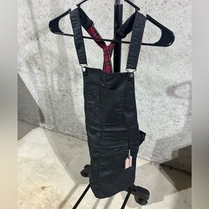 Forever 21 Black and Plaid Overalls